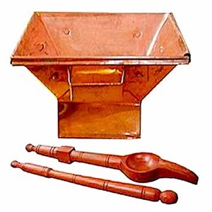 Copper Havan Kund with Sruva and Suchi combo set 