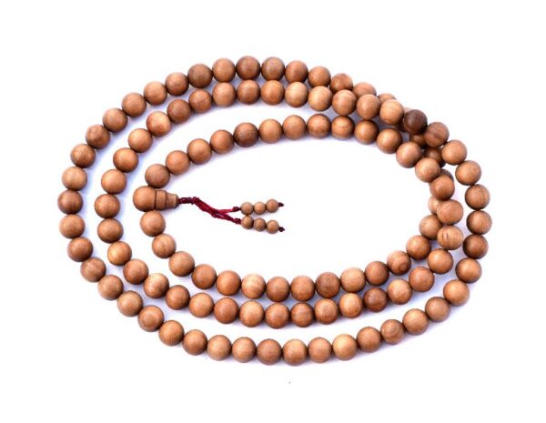 108 Beads White Sandalwood Rosary for chanting